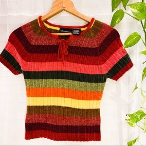 vintage 90s no boundaries rainbow top 🌈